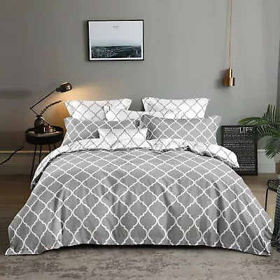 $30 • Buy All Size Bed Ultra Soft Quilt Duvet Doona Cover Set Bedding Pillowcase Geometry