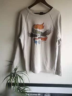 Vintage Obey Sweatshirt Beige (raglan Shoulders) Mens Extra Large • £22