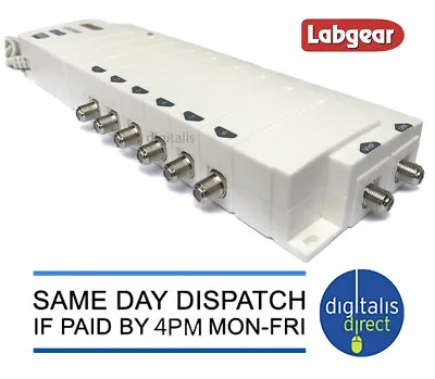 £17.49 • Buy TV Booster 6 Way  Labgear LDL206R DigiLink VHF/UHF Bypass Ampliflier - White