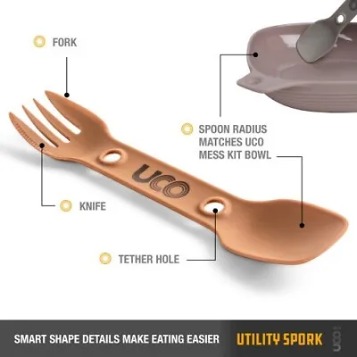 £3.99 • Buy UCO Spork, Camping, Hiking, Fishing Quality Knife,Fork,Spoon Cutlery 13 Colours