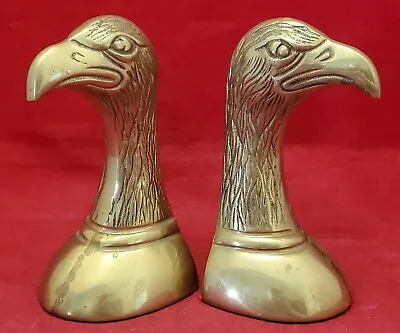 Vintage Solid Brass Eagle Bird Bookends Book Ends Office Military Made In Korea • $49.87