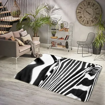 3D Zebra Head ZHUA5422 Game Non Slip Rug Mat Photo Carpet Marco Carmassi Zoe • $69.99