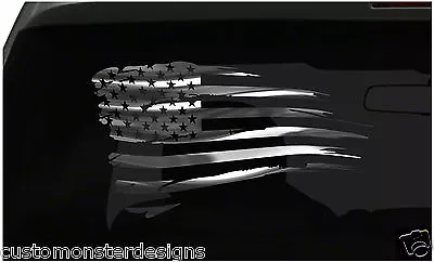 American Flag Sticker US Flag Patriotic S2 All Chrome And Regular Vinyl Colors • $29.95