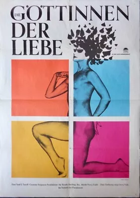 LOVE GODDESSES German A1 Movie Poster MARILYN MONROE BRIGITTE BARDOT 1965 DOCU • $200