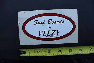 Velzy Surf Boards 80's Clear Classic Original Rare V41A Vintage Surfing STICKER • $41