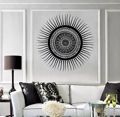 Vinyl Wall Decal Aztec Mayan Sun Circle Symbol Geometric Decor (n1872) • $21.99