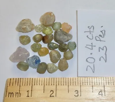 20.4 Ct 23 Pcs Mine-direct UNTREATED Rough Montana Sapphire Gemstones • $26.99