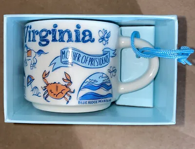 Starbucks Coffee Virginia Been There 2-oz Mini Mug Ornament - New • $16