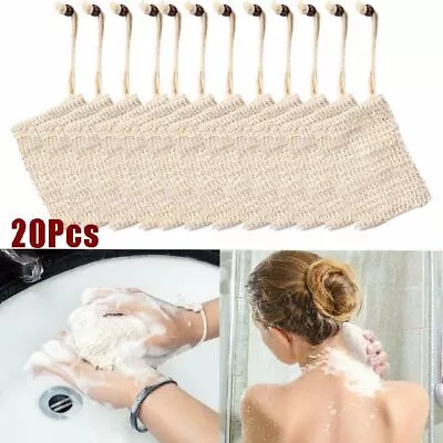 20 Pack Faux Sisal Soap Bag Exfoliating Soap Saver Pouch Holder Mesh Net US • $14.66