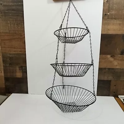 Vintage 3 Tier Wire Hanging Kitchen Baskets  • $14.95