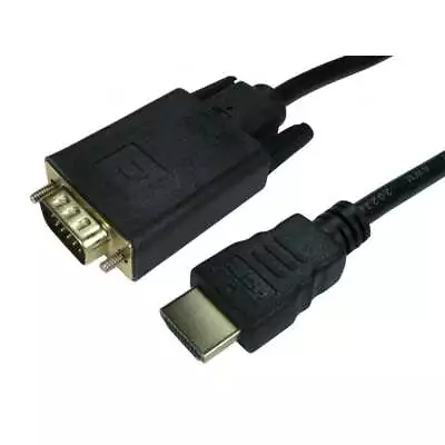 1m HDMI To SVGA Monitor Cable PC Laptop To VGA Display TV Projector Lead 15 Pin • £7.99