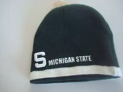 Michigan State Spartans   Deadstock Toboggan Knit Vintage Beanie Skull Hat Cap • $17.50