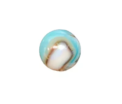 Vintage Beautiful Agate Marble 5/8  16mm Pearl White And Blue  • $9.99