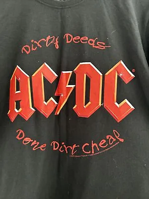 ACDC Dirty Deeds Shirt Size L Black 2012 Rock Band Metal Mens • $18.50