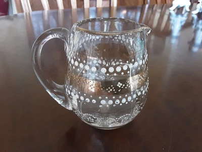 £5 • Buy Victorian Enameled Glass Cream Jug