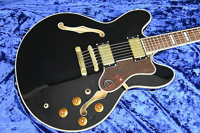 Epiphone Sheraton II Ebony 2007 Used 2007 Maple Body Mahogany Neck W/Hard Case • $595.55