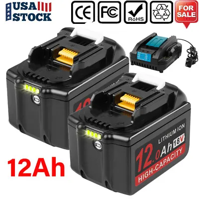 12Ah 6.0Ah Battery For Makita 18V Li-ion BL1860 BL1850 BL1830 Cordless Tool USA • $18.99