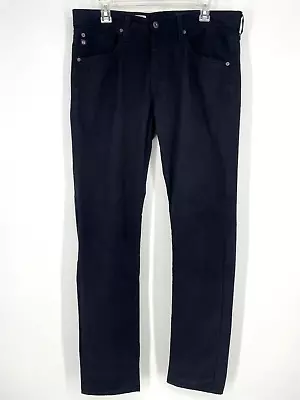 Men's Adriano Goldschmied 33R Black The Matchbox Slim Straight Pants 34x33 Jeans • $28.70