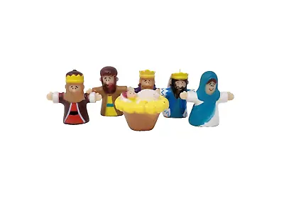 Nativity Finger Puppets Play Set Of 6 Christmas Baby Jesus Mary Joseph Wise Men  • $12.32