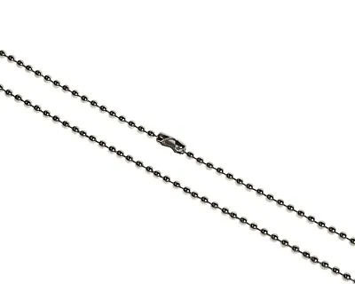 2mm Steel Ball Neck Chain For ID Cards Badge Holders Dog Tags And Key Chains • £2.30