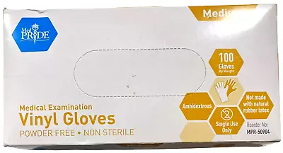 MedPride Powder-Free Vinyl Exam Gloves - Medium - 100 Count • $12.99