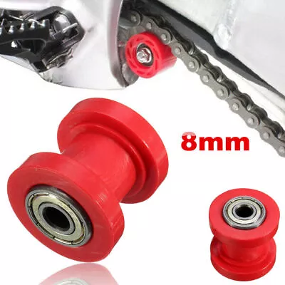 1x 8mm Chain Roller Slider Tensioner Guide Pulley Accessory For Bike Motorcycle • $4.49