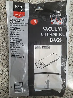 Panasonic Upright Vacuum Cleaner Hoover Dust Bags 5 Pack • £3.99