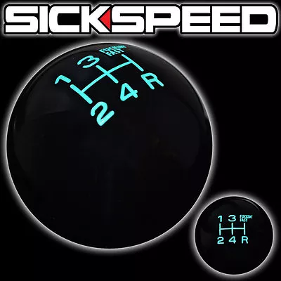 Black/teal Fing Fast Shift Knob 5 Speed Short Throw Shifter Lever 12x1.25 K03 • $24.55