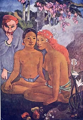 Paul Gauguin - Barbarian Tales. Unposted 4x6 Art Painting Postcard • $2.50