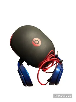 GENUINE Beats By Dr Dre Solo Wired Headphones BLUE B0518 • $23