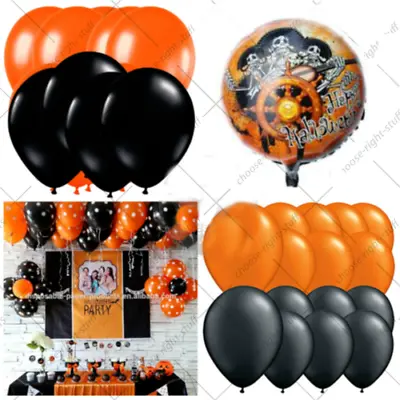 Happy Halloween Latex And Foil Balloon Party Decoration Balloons Fun Skull Balon • $9.94