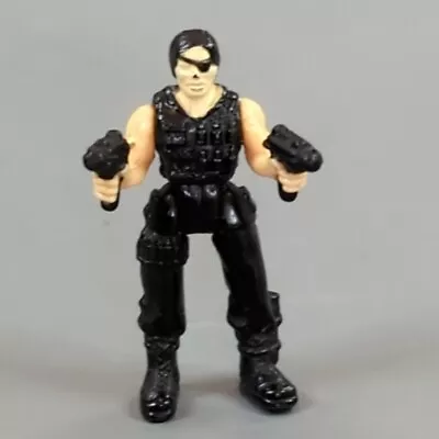 Vintage Matchbox Mission Bravo Figure Man Mini Micro Bad Guy Black Guns 1998  • $7.17