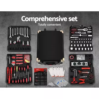 Giantz 816pcs Tool Kit Set Box Mechanic Auto Toolbox Repair Hard Case Black • $239.99