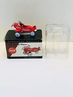 Vintage 1997 Red Metal COCA COLA 1:18 Scale PEDAL PLANE In Box • $19.99