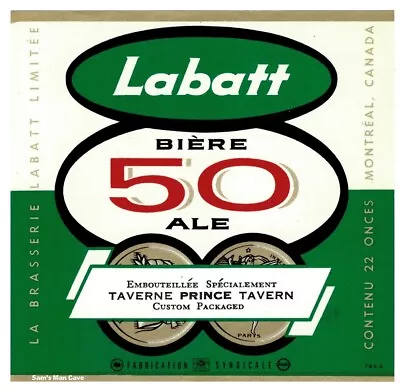 Labatt 50 Biére Ale Label- CANADA • $1.50