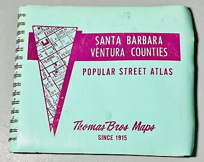 Vintage 1978 Thomas Guide Bros Maps Street Atlas Santa Barbara Ventura Counties • $44.99