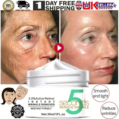 £7.95 • Buy 5 Seconds Wrinkle Remove Instant Face Cream Skin Tightening Anti-Ageing Serum UK