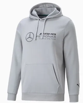 Mercedes AMG PETRONAS Puma F1 Formula One Hoodie Silver LARGE W TAGS Sold Out!! • $54.99