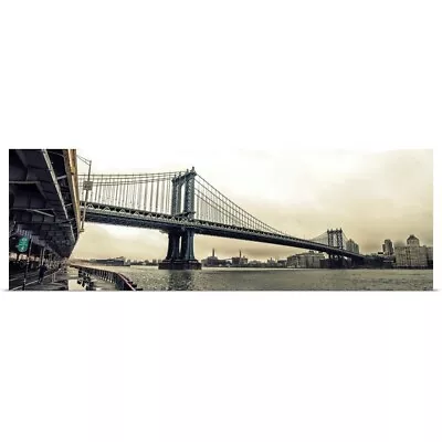Manhattan Bridge Panoramic View Poster Art Print New York City Home Decor • $34.99
