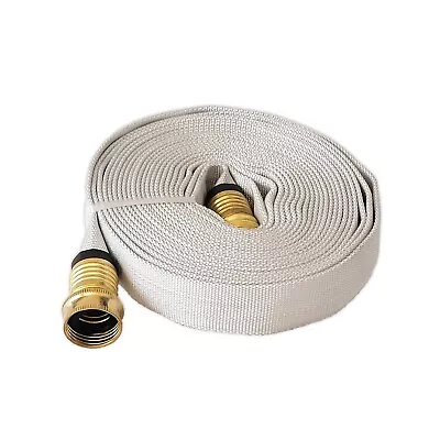 Fire Hose 3/4in.x 25 Ft.  White 250 Psi High-quality Flexible Lining • $43.92