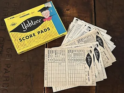 Vintage 1956 YAHTZEE USED Score Cards In Original Box. E.S. LOWE Co. • $5