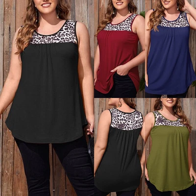 £5.69 • Buy Womens Vest Top Ladies Plus Size Strappy Tank Plain Cami Stretch Summer T-Shirt