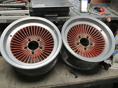 VINTAGE 15 X 7.5  TURBINE 40-SPOKE E-T MAG WHEELS  VAN MOPAR MUSTANG  PLYMOUTH • $324.99