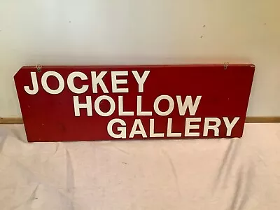 Jockey Hollow N.J. Gallery Advertising Hanging Display Sign 32” X 11” X 1” • $50