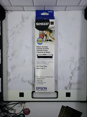 Epson S015337 For LQ-590 Black Ribbon Cartridge New Sealed Expired 7/19 • $12.99