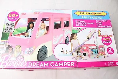 Barbie DreamCamper With Slide And Pool Doll Playset AG4 Pink One Size NWT • $153.29