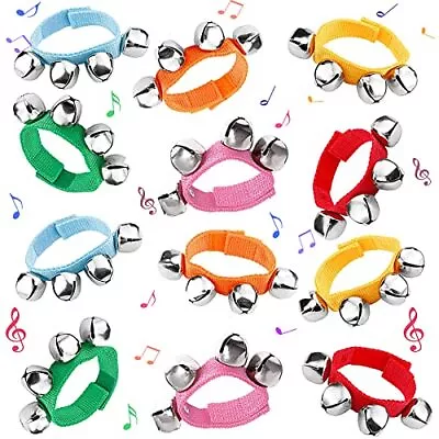 Band Wrist Bells12 PCS Hand Bells Ankle Bells Jingle Bells Musical Instr • $20.45