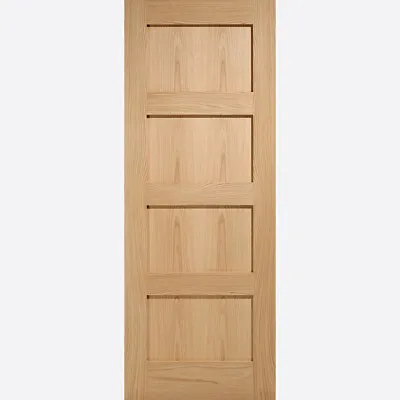 Internal Oak Shaker 4p In Standard fire Door Clear Glazed & Frosted Glazed • £99.99