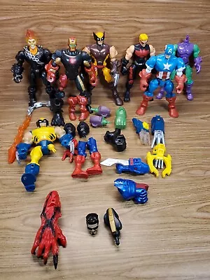 Marvel Super Hero Mashers Parts Lot Iron Man Capt America Ghost Rider Wolverine  • $24.99