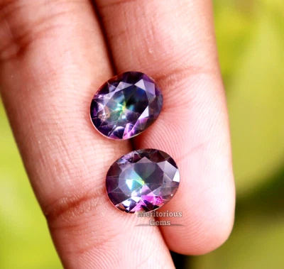 $36.42 • Buy 2 Pcs Loose Gemstone Bi Color Certified Oval Shape Natural Alexandrite